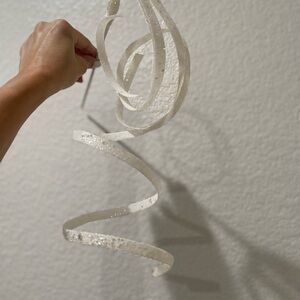 White Glitter Sequin Christmas Swirl Branch/Pick (set Of 6)